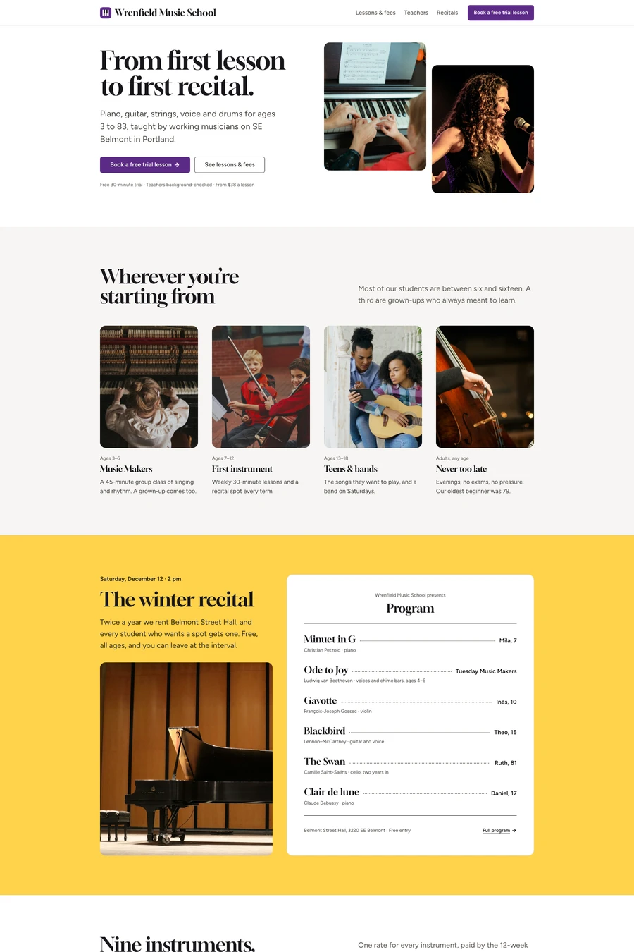 Cadenza website template