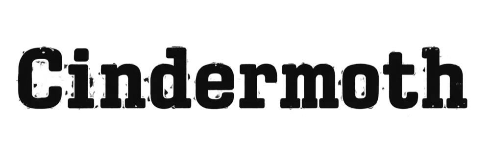 Cindermoth wordmark, dark version for light backgrounds