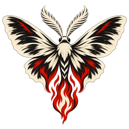 The Cindermoth moth mark, square icon