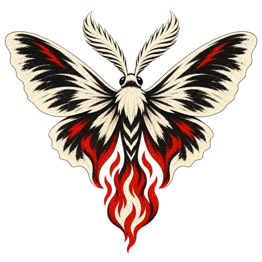 The Cindermoth moth mark, square icon