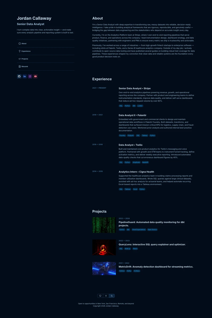 Craft website template