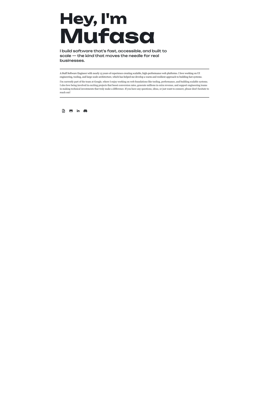 Folio website template