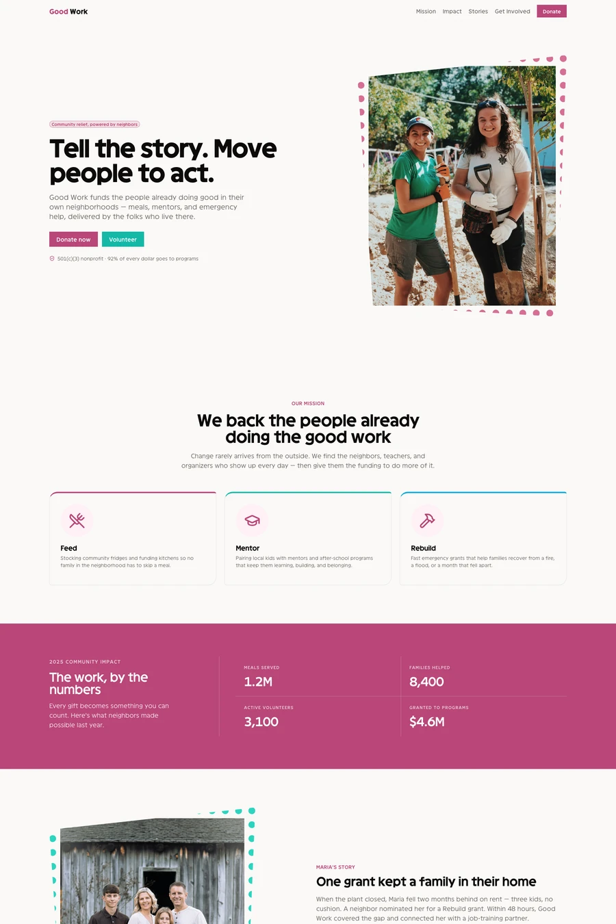 Good Work website template