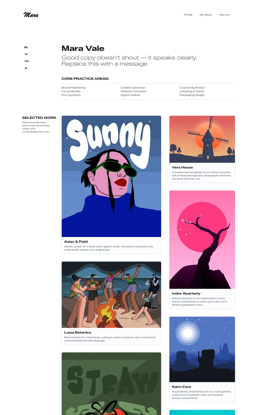 Imprint website template