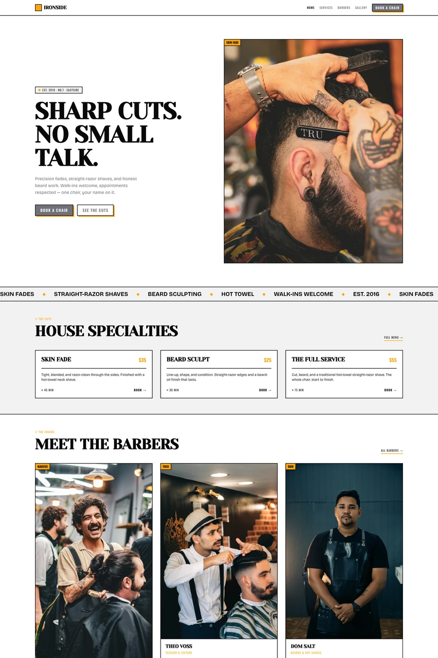 Ironside website template