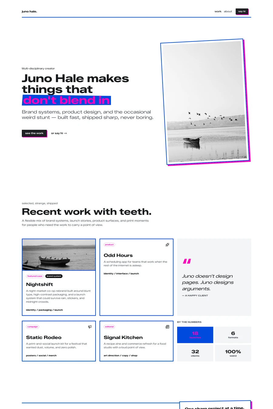 Juno website template