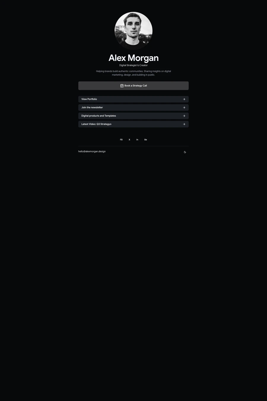 Linker website template