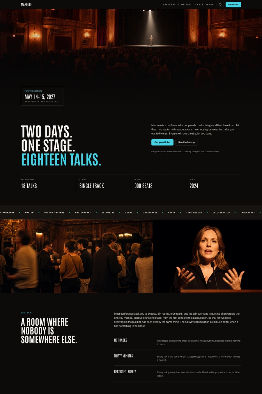 Marquee website template
