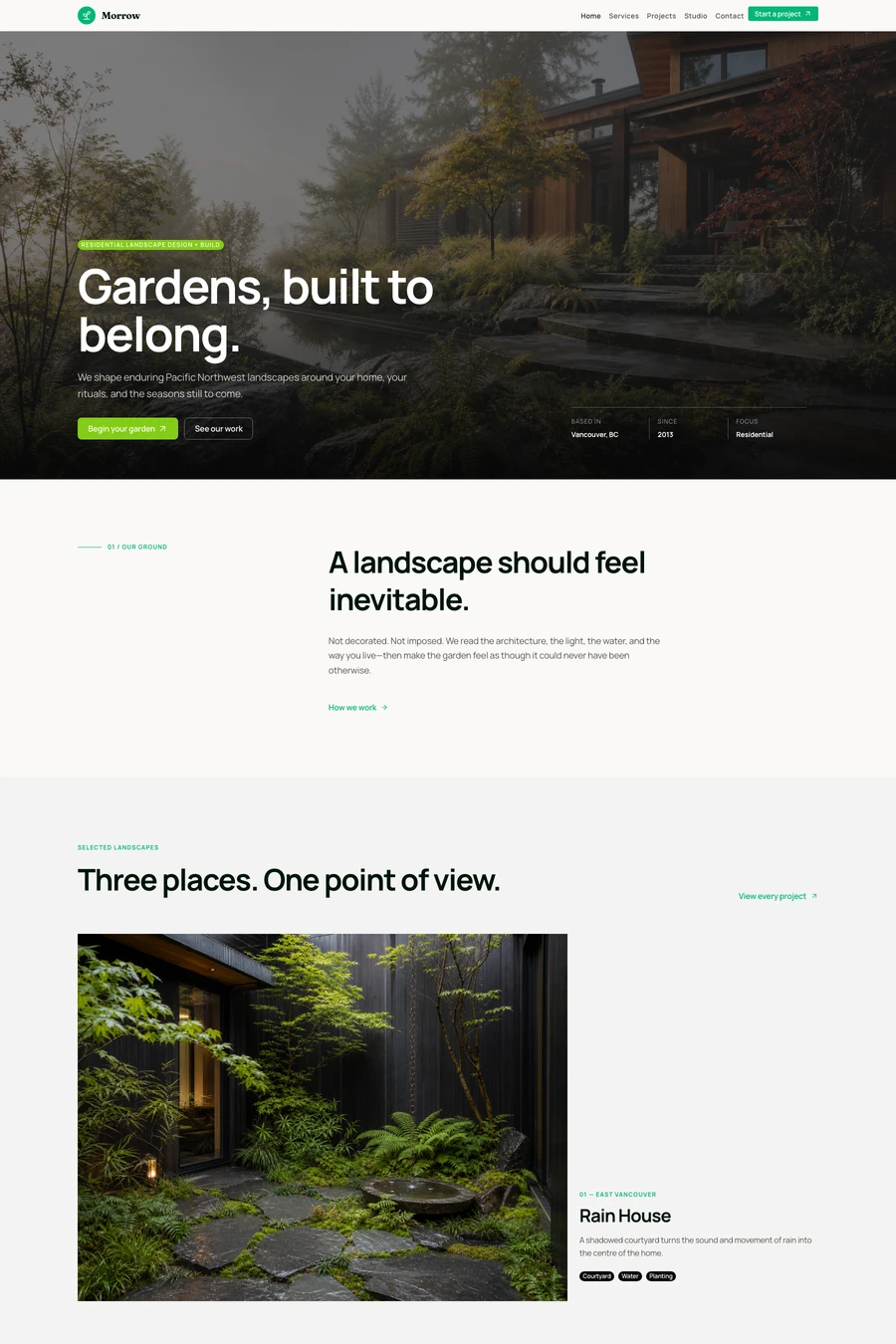 Morrow website template