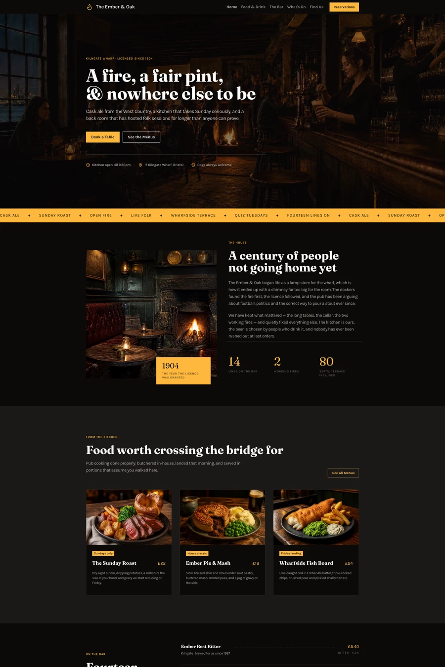 Oak website template
