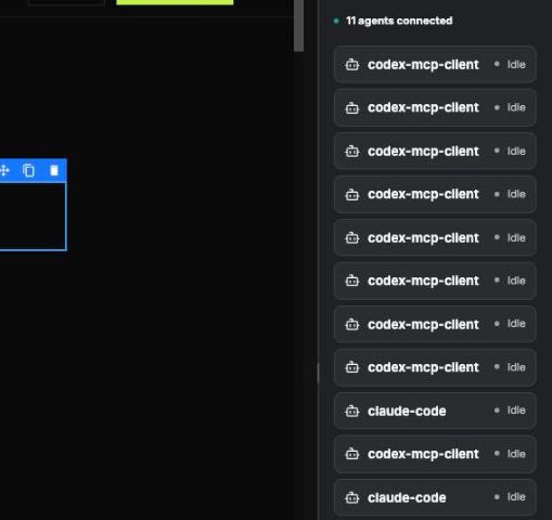 A list of agent runs with live idle and running status