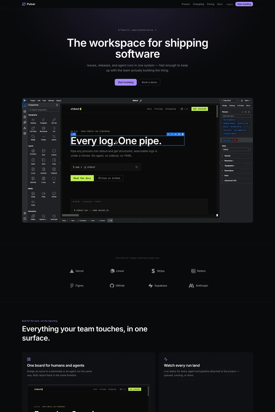 Pulsar website template