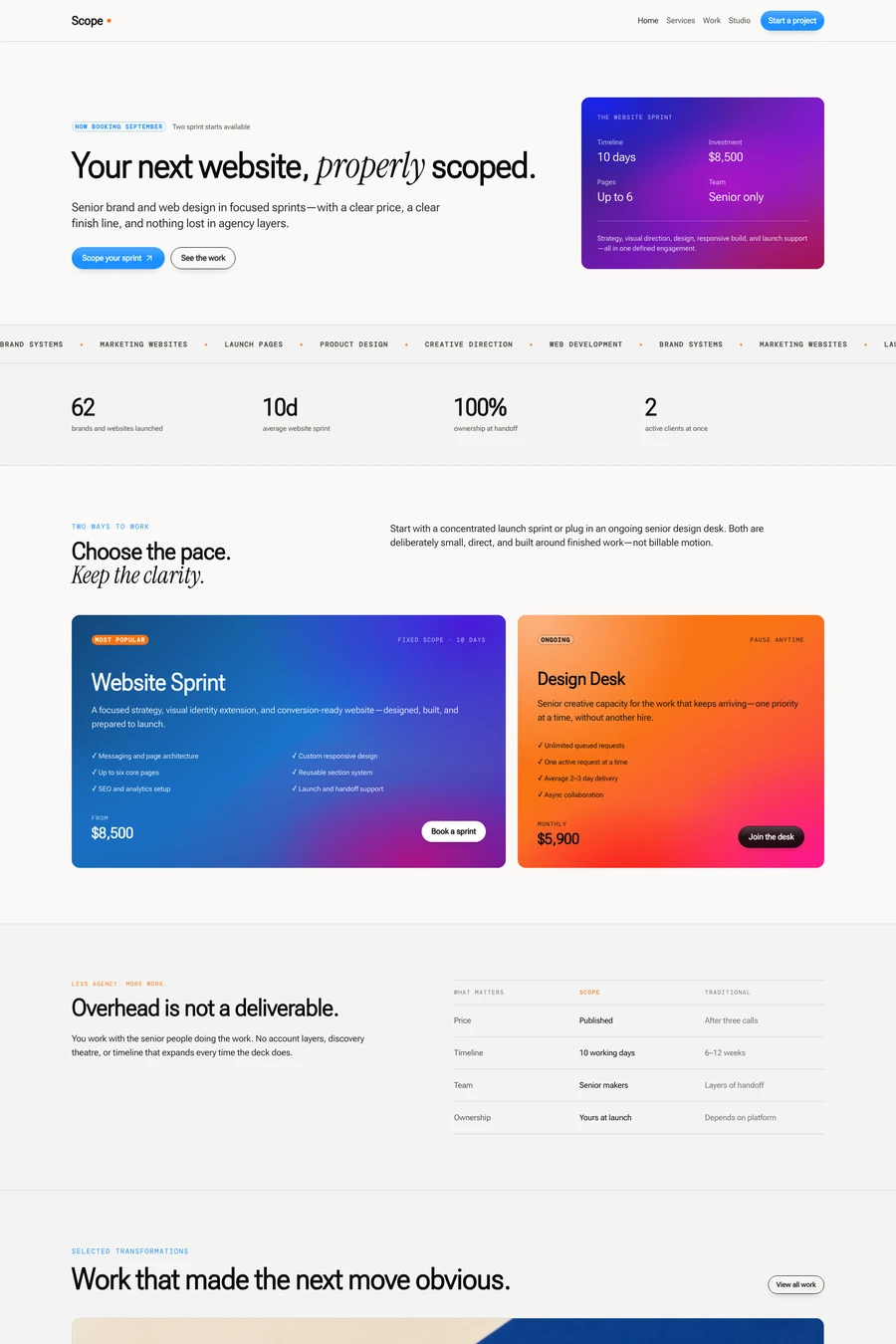 Scope website template